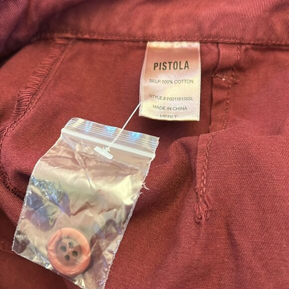 Pistola merlot colored button fly pocketed pants Size 30 New - Picture 10 of 11